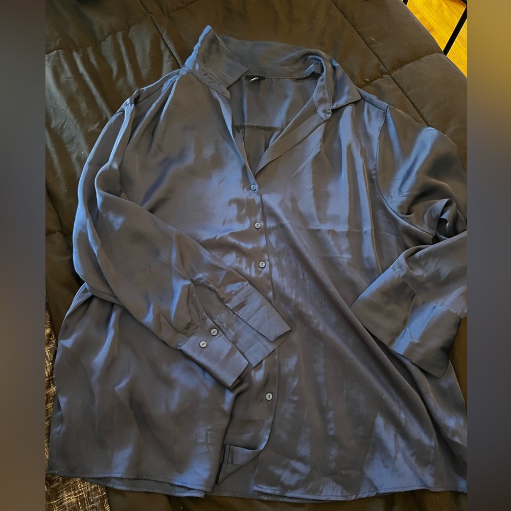 Torrid silk button down